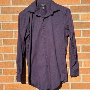 Alfani Men's Navy PrinterDress Shirt